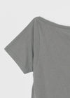Doomit Shirring Loose Fit Off-Shoulder Short Sleeve Tee