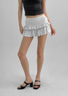 Hevill Tiered Mini Skirt Pants