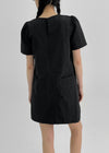 Kellova Nylon Short Sleeve Mini Dress
