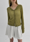 Tranru Ribbed Summer Cardigan