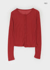 Tranru Ribbed Summer Cardigan