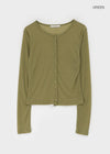 Tranru Ribbed Summer Cardigan