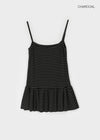 Cammel Stripe Layered Sleeveless Mini Dress