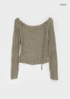 Été Distressed Strap Long Sleeve Tee