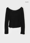 Été Distressed Strap Long Sleeve Tee