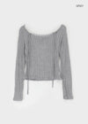 Été Distressed Strap Long Sleeve Tee