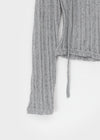 Été Distressed Strap Long Sleeve Tee