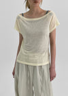 Hinz Basic Off-Shoulder Short Sleeve Tee