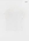 Hinz Basic Off-Shoulder Short Sleeve Tee