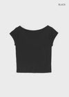 Hinz Basic Off-Shoulder Short Sleeve Tee