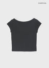 Hinz Basic Off-Shoulder Short Sleeve Tee