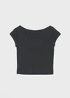Hinz Basic Off-Shoulder Short Sleeve Tee