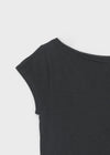 Hinz Basic Off-Shoulder Short Sleeve Tee