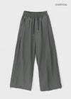 (UNISEX) Bagging Rivet Nylon Wide String Pants