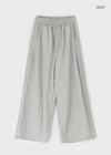 (UNISEX) Bagging Rivet Nylon Wide String Pants