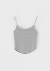Tibolling Rounding String Sleeveless Top (Built-in Cap)