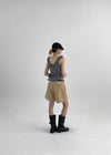 Olidin Patch Pintuck Half Pants