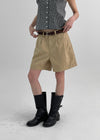 Olidin Patch Pintuck Half Pants