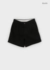 Olidin Patch Pintuck Half Pants