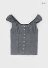 Naoming Check Sleeveless Blouse