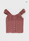 Naoming Check Sleeveless Blouse