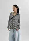 Sophien Round Neck Ribbed Summer Cardigan
