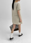 Kellova Nylon Short Sleeve Mini Dress