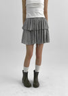 Rayssin Stripe Tiered Mini Skirt