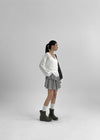 Rayssin Stripe Tiered Mini Skirt