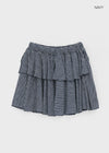 Rayssin Stripe Tiered Mini Skirt