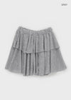 Rayssin Stripe Tiered Mini Skirt