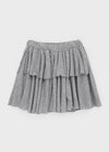 Rayssin Stripe Tiered Mini Skirt