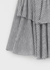 Rayssin Stripe Tiered Mini Skirt