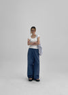 Tinop Stripe Big Shoulder Bag