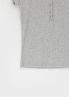 Elu Square Neck Button Short Sleeve Tee