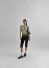 Bining Layered Stripe Halter Henley T-Shirt (S/S Ver.)