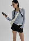 Sophien Round Neck Ribbed Summer Cardigan