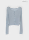 Sophien Round Neck Ribbed Summer Cardigan