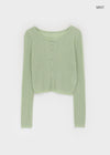 Sophien Round Neck Ribbed Summer Cardigan