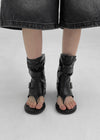 Redito Buckle Leather Slip-on Boots