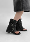 Redito Buckle Leather Slip-on Boots