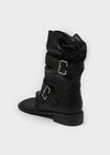 Redito Buckle Leather Slip-on Boots
