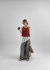 Tenma Summer Stripe Wide Banding Pants