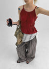 Tenma Summer Stripe Wide Banding Pants