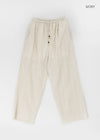Tenma Summer Stripe Wide Banding Pants