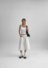 Beltum Semi-Crop Sleeveless Top (Built-in Cap)