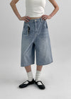 Robka Stripe Bermuda Denim Pants