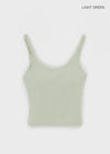 Dupong Lace Strap Sleeveless Top (Built-in Cap)