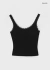 Dupong Lace Strap Sleeveless Top (Built-in Cap)
