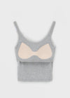 Dupong Lace Strap Sleeveless Top (Built-in Cap)